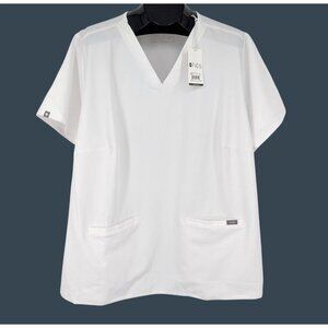 Figs Technical Scrub Top Women Size 5XL Casmas 3 Pocket Uniform Workwear Modern